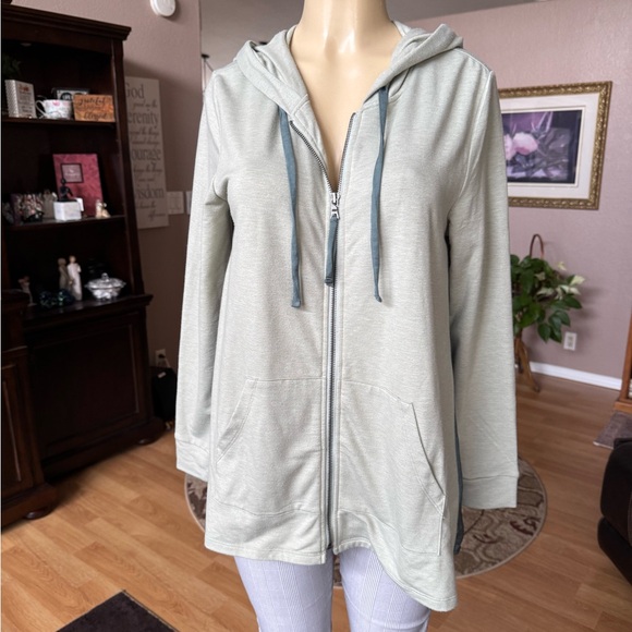 Logo Lounge green zip up hoodie-size M - Picture 1 of 9